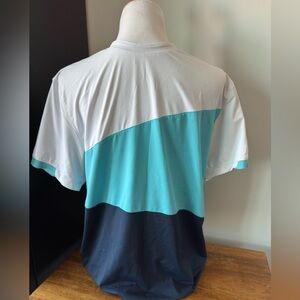 Prince White/Aqua/Blue Performance Crewneck Shirt Medium | Great Condition